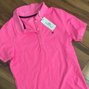 Vineyard Vines Pink Polo Shirt Short Sleeve XS women’s NwT